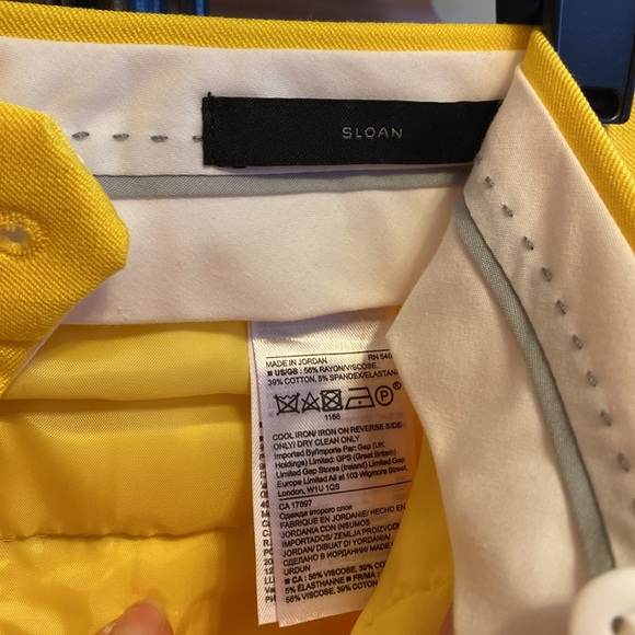 Banana Republic Yellow Sloan Slim Fit Pants - Picture 5 of 7